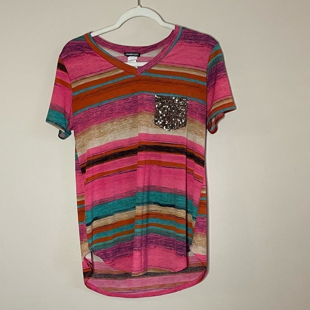 Heimish USA womens multicolor striped blouse - small